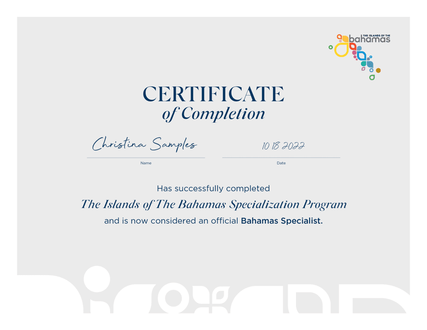 About 10 Islands of Bahamas Specialization Program